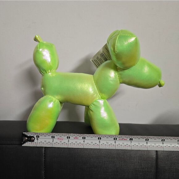 Neon Green Halloween Balloon Dog Plush Stuffed Animal 8” Long Cute - Picture 8 of 8